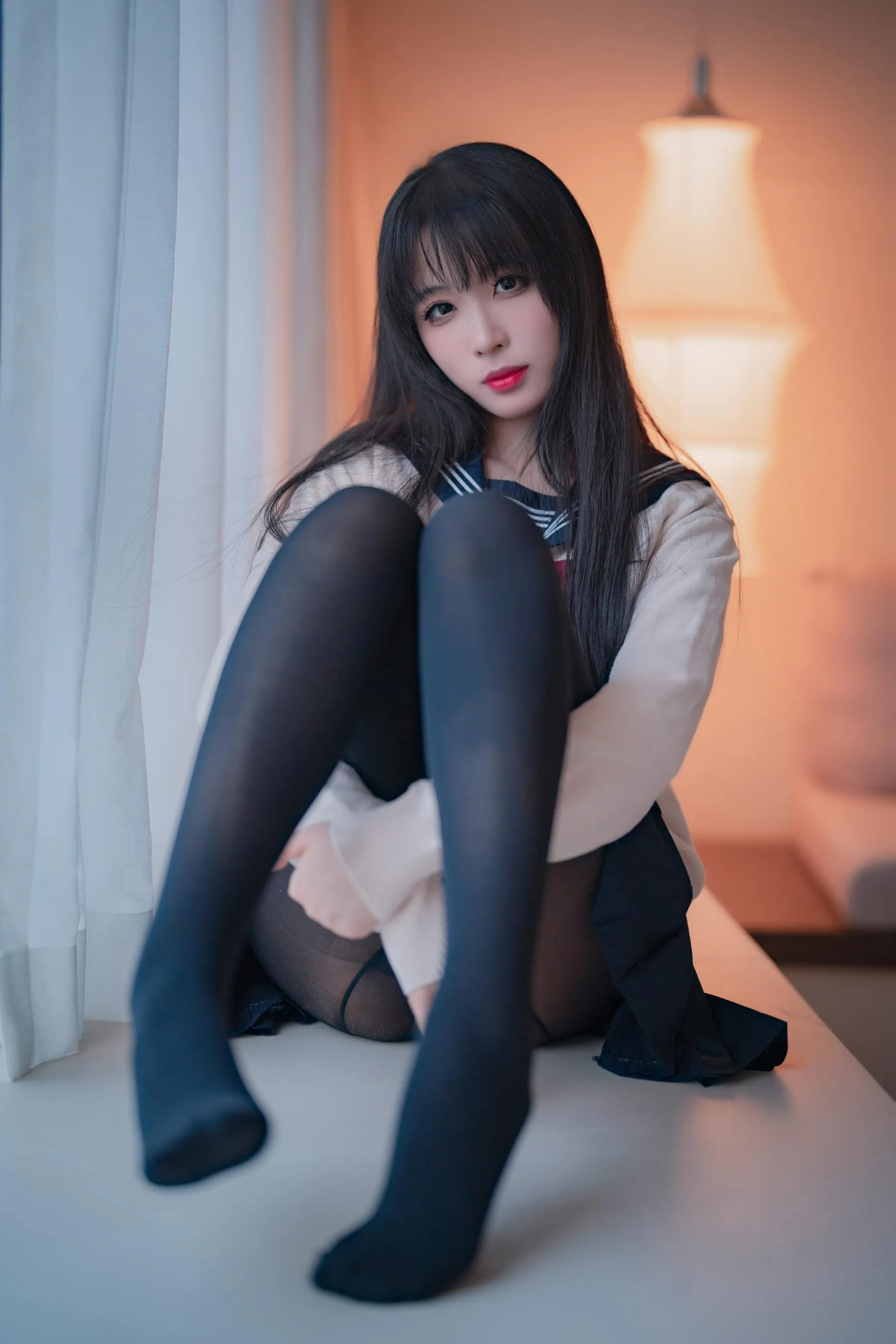 轩萧学姐 – NO.42 JK厚裤袜-写真 [33P]插图3